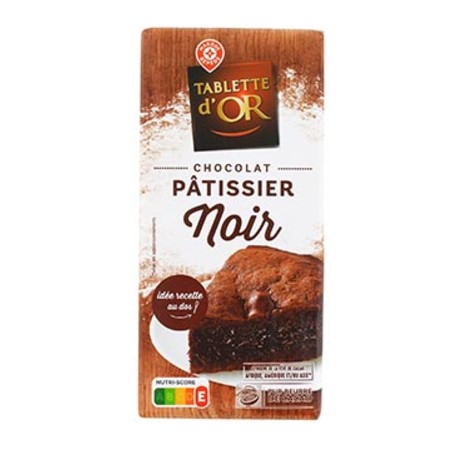 Chocolat Pâtissier Tablette dOr Noir - 200g